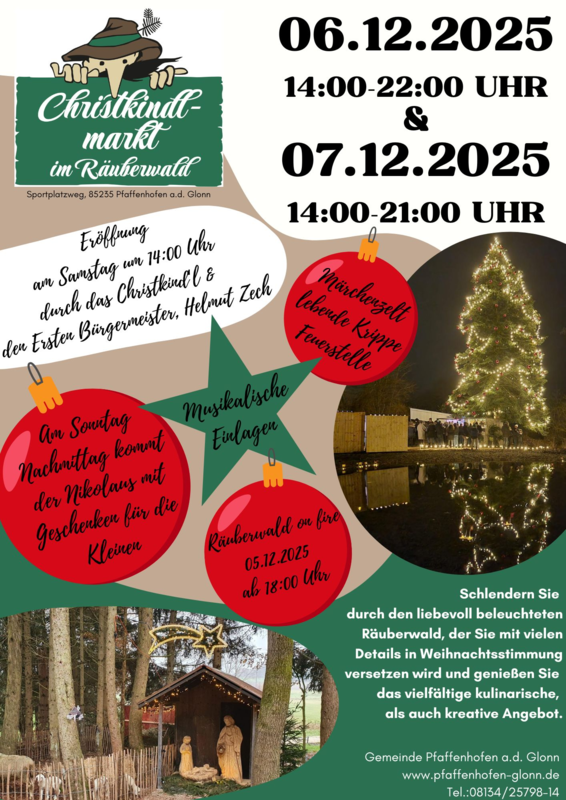 Flyer Christkindlmarkt im Räuberwald 2025